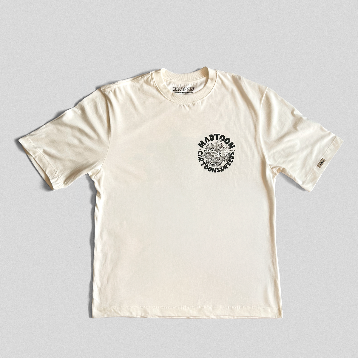 Alligator Cartoons&Weeds Oversized Off-White
